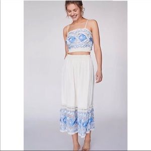 Free People embroidered two piece set
